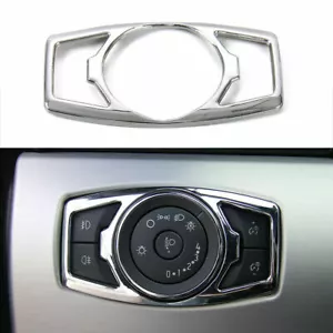 Headlight Switch Knob Cover Trim for 2015+ Ford F150/Mustang Chrome Accessories - Foto 1 di 5