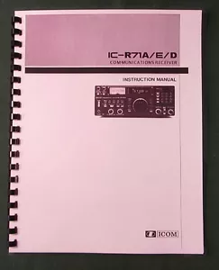 Icom IC-R71A Instruction manual - Premium Card Stock Covers & 28 LB Paper! - Picture 1 of 1