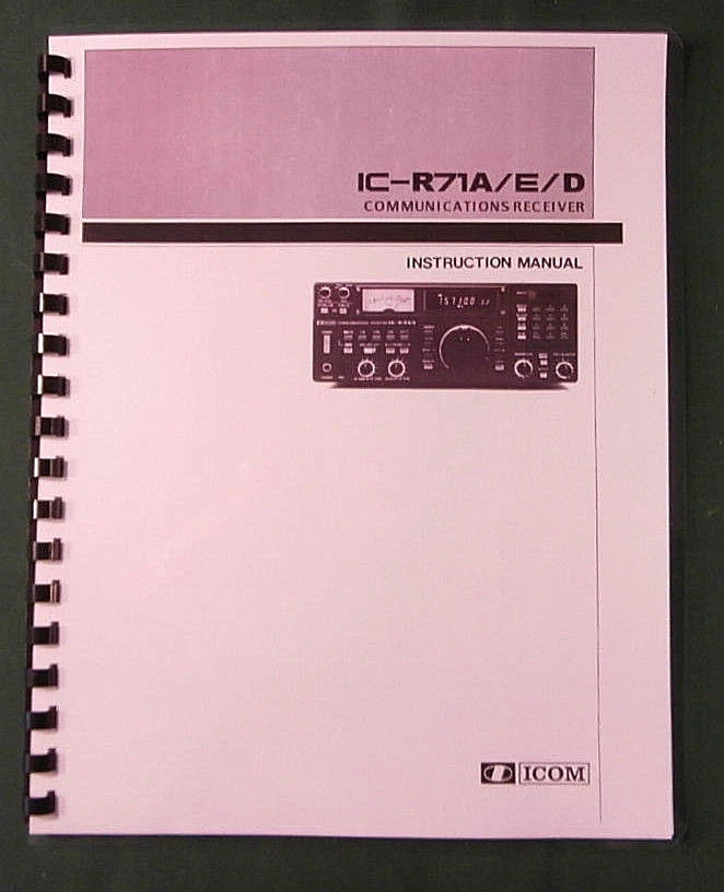 Icom IC-R71A Instruction manual - Premium Card Stock Covers & 28 LB Paper! - Image 1 of 1