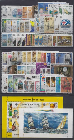 1992 EUROPA CEPT complete year set MNH Cover