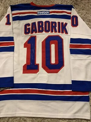 Мариан Габорик НХЛ подпись Нью-Йорк Рейнджерс пользовательский хоккей футболка автограф - Изображение 1 из 3