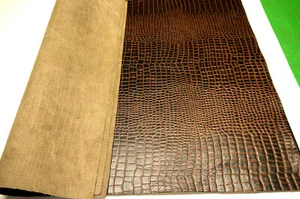 Crocodile panels 4 pieces BrownTop Quality Large 18" x 24"    - Picture 1 of 6