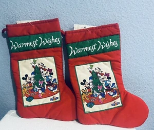 Vintage Mickey & Friends Weihnachtsstrümpfe Disney Mickey für Kinder Mervyn's NEU - Bild 1 von 7