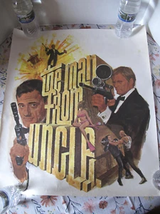 Vintage Original 1966 The Man From U.N.C.L.E. NBC TV Promo Poster 24" x 21" Spys - Picture 1 of 14