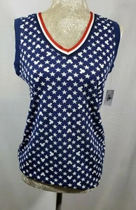 Camisa sin mangas Disney Parks XS Mickey Stars roja blanca azul sin mangas - Imagen 1 de 7