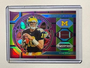 Tom Brady 2019 Panini Prizm Draft Pick Stained Glass Purple #100