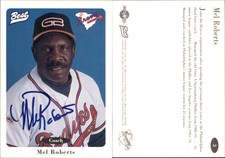 Mel Roberts Signed 1996 Best Greenville Braves #3 Card Auto AU