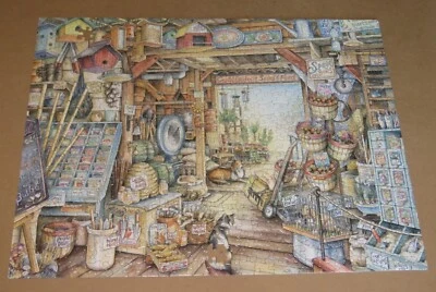 Kim Jacobs Art  - Cobblestone Seed & Feed Puzzle - Missing 2 Pieces - Image 1 of 4