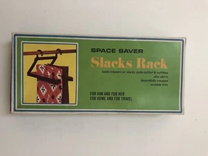 Vintage Space Saver Slacks Rack - Skirts Pants Slack Hanger - Black - Picture 1 of 6