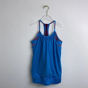 Ivivva By Lululemon Double Dutch Tank Blue Purple Girls Sz 14 Gym Running Top - Picture 1 of 6