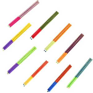 Dandiya Sticks Set Wooden Multicolour Pair Navratri Indian Dandiya Raas Garba - Picture 1 of 23