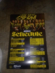 2024 SEATTLE STORM TEAM SGA POSTER 14"X22" JEWELL LOYD  NNEKA OGWUMIKE NIKA MUHL - Picture 1 of 1