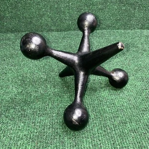 Vintage ~ Gusseisen 7,5" Wagenheber Türstopper/Briefbeschwerer ~ schwarz schwerer Wagenheber - Bild 1 von 4