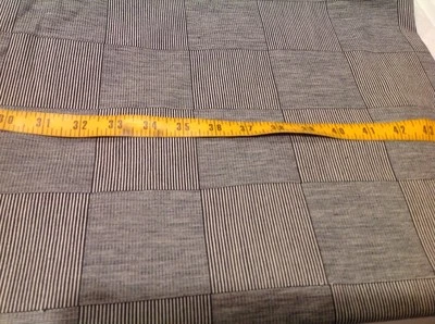 1+yd Black Gray decorator fabric Upholstery Home Decor Sewing plaid stripe - Image 1 of 3