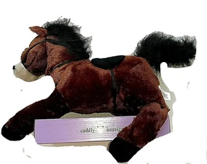Cuddly Boutique Plush Pony 18" Brown & Black Stuffed Animal Alley Horse Toy NEW - Picture 1 of 12