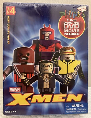 SELLADO X-Men Minimates Dark Tide Set Wolverine Magneto Cyclops Estatuillas y DVD Foto 1 de 4