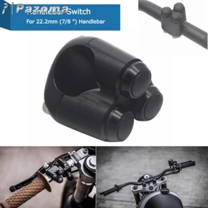 Par de interruptores de luz de señal de giro triple micro para manillar Harley Café Racer 7/8" - Imagen 1 de 6