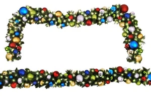 9' Fiesta Themed Sequoia Garland with Warm White LED Lights - Picture 1 of 2