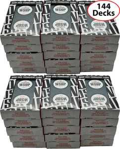 144 Used Black Decks WSOP 2017 Copag Plastic Playing Cards Bridge Size - Picture 1 of 3