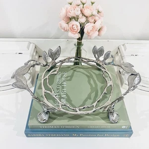 MICHAEL ARAM Vine Laurel Leaf Bowl Holder Stand Serving Dish Casserole - Picture 1 of 7