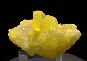 209 Schwefel Aragonit UV ca 4x1x2,5 cm Agrigento Sizilien 1968 - Bild 1 von 4