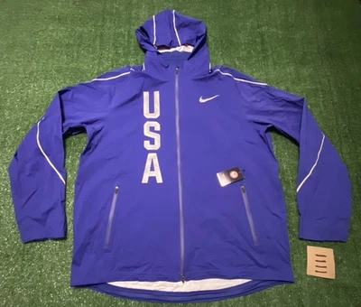 Hombre Adulto EQUIPO EE. UU. NIKE OLYMPIC LLUVIA/BREVIENTOS CREMALLERA COMPLETA XL Foto 1 de 4