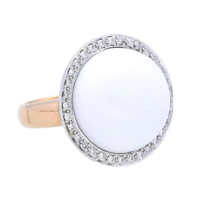 Anillo Mimi Milano A150C8A1B Shan Teki 18k RG/WG Diamantes Ágata Blanca Talla 6.25 Foto 1 de 4