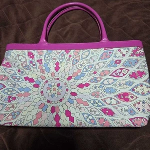 Emilio Pucci Geometric Pattern Pink Tote Bag Eco Bag Used From Japan - Picture 1 of 8