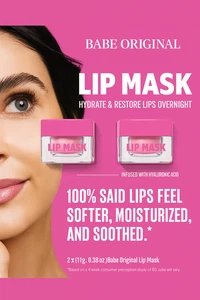 Babe Original Lippenmaske 2er Pack - Hydration über Nacht mit Hyaluronsäure & Vitam - Bild 1 von 2