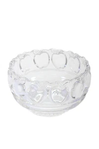 Tiffany & Co Clear Crystal Apple Pattern Candy Bowl Silver - Picture 1 of 5