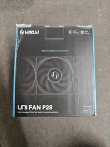 UNI FAN Lian Li P28 Triple Pack Black 120 mm UF-P28120-3B - Picture 1 of 3