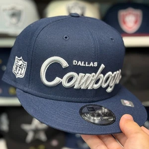 New Era Dallas Cowboys 'Script Logo' Azul Marino/Blanco 9FIFTY Snapback - Imagen 1 de 4