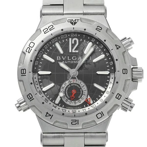 BVLGARI WATCH DIAGONO PROFESSIONAL GMT DP42SGMT AUTOMATIC SILVER DIAL SS MEN'S - Picture 1 of 6