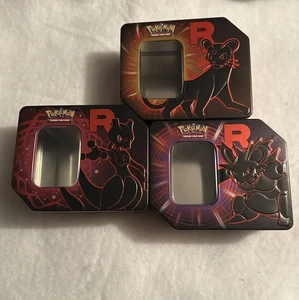 Pokémon Destined Rivals Complete Tin Set Lot of 3 Mewtwo Persian Nidoking Empty - Picture 1 of 2