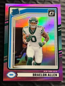 2024 Panini Optic Rated Rookie Braelon Allen #306 Pink Prizm (RC) New York Jets - Bild 1 von 2
