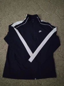 Vintage Women's Nike Full Zip Track Jacket Size Small (4-6) Classic Black - Picture 1 of 12