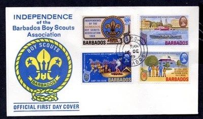 Barbados - 1969 Independence of the Boy Scouts Association First Day Cover — 第 1/2 张图片