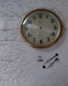 Vintage William Gilbert Kaminuhr Zifferblatt Lünette mit Glas & Zeigern - Bild 1 von 10