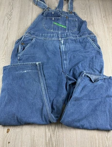 KEY Men's Denim Bib Overall Size 46 Inseam 28 Workwear - Picture 1 of 13