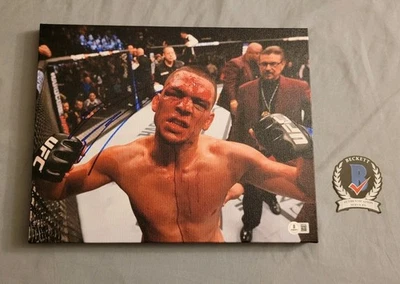 Nate Diaz signed autographed 11x14 UFC stretched canvas Beckett COA #BT57145 MMA - Image 1 of 4