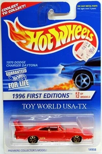 1996 Hot Wheels #382 First Editions 1970 Dodge Charger Daytona 7 spoke wheels - Picture 1 of 3