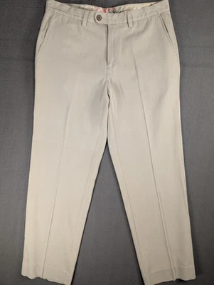 Tommy Bahama Pants Mens 32x30 Beige Silk Cotton Blend Flat Front Dress Chino - Image 1 of 4