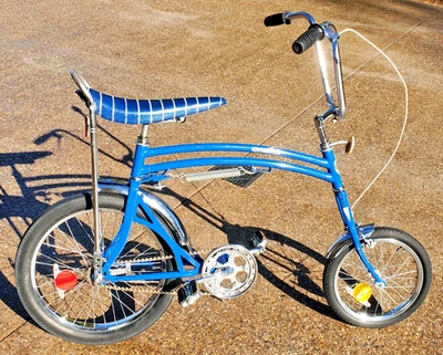100% Original SWING BIKE Blue Banana Seat Muscle Bicycle 1970's Vtg Schwinn NICE - Image 1 of 4