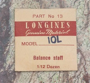 Vintage Longines 10L Uhr Unruh Stab NOS Swiss Teil Longines 10.68z Werk - Bild 1 von 1