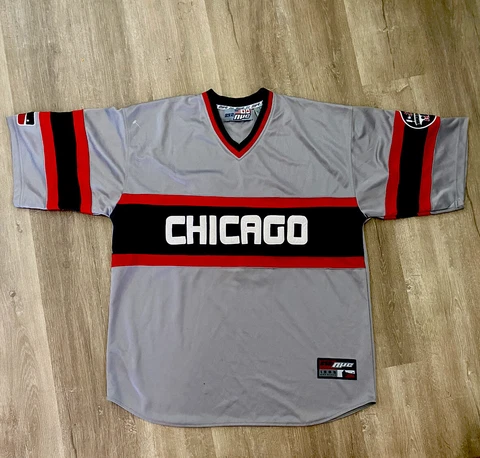 CHICAGO White Sox 1985 Seaver 41 NYC 212 Jersey Large Gray Baseball Shirt Top Cover