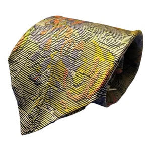 Courchevel Necktie Multicolor Floral Print All Silk Italian Fabric Mens Tie - Picture 1 of 5