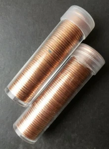 Tubo da 50 centesimi commemorativi Lincoln 1989 e 1990 1c - Foto 1 di 3