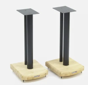 Atacama Moseco 5 Speaker Stands - PAIR Black Satin Natural - 50cm Support 500mm - Picture 1 of 2