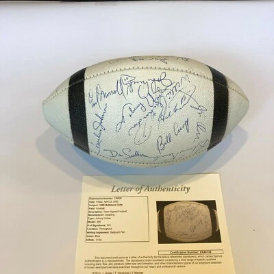 Beautiful Johnny Unitas 1969 Baltimore Colts Team Signed Football With JSA COA - Image 1 of 4