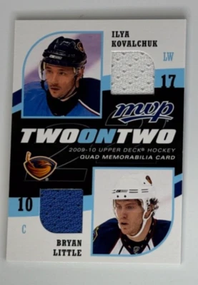 2009-10 UPPER DECK MVP QUAD JERSEY ILYA KOVALCHUK LITTLE ST. LOUIS STAMKOS - Image 1 of 2